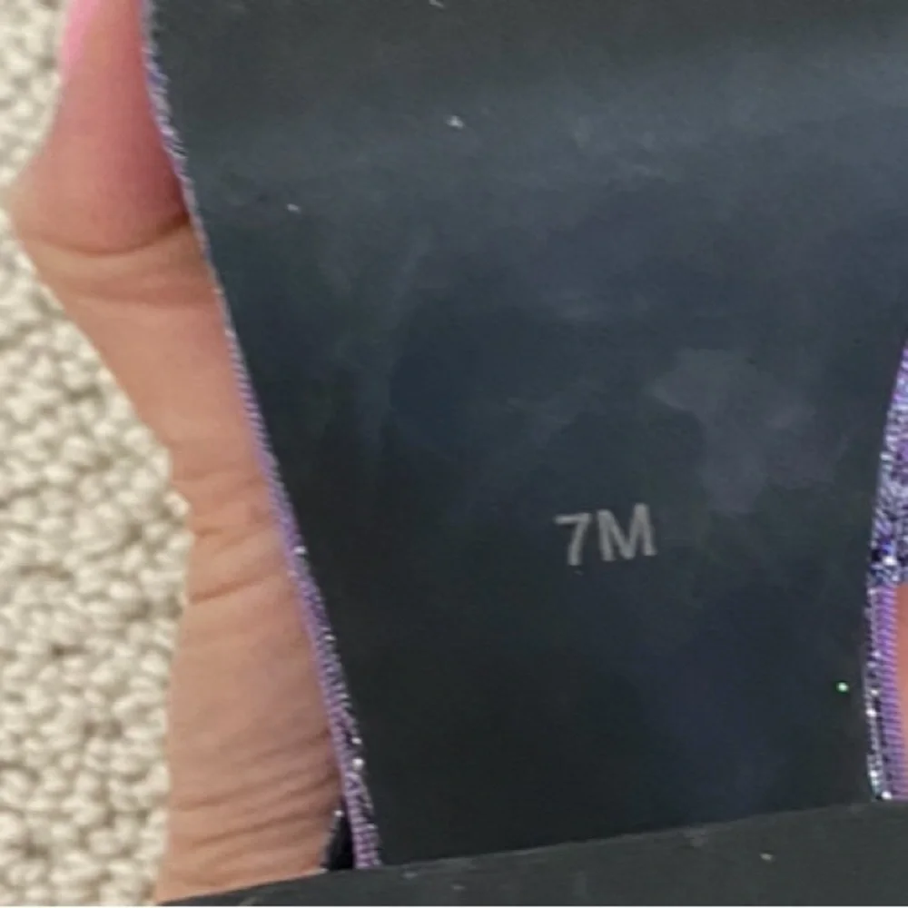 Dollskill Horoscopez Glitter Spiral Purple Wrap Heels